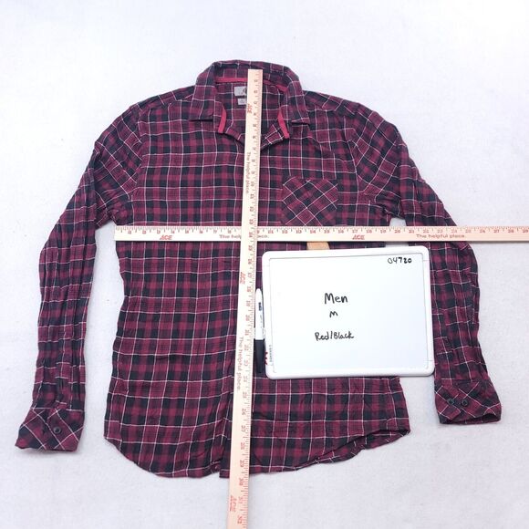 Truly Tartan Flannel Casual Button Up Shirt Mens Size Medium M Red Black - Picture 6 of 10